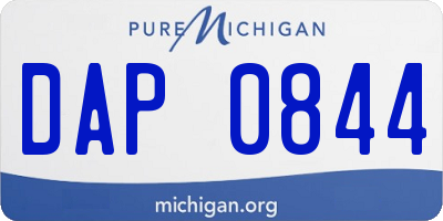 MI license plate DAP0844