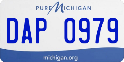 MI license plate DAP0979
