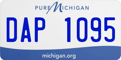 MI license plate DAP1095