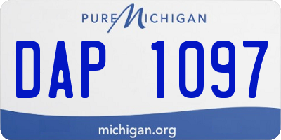 MI license plate DAP1097