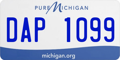 MI license plate DAP1099