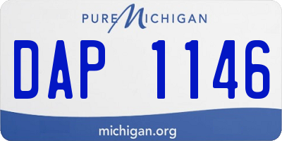MI license plate DAP1146