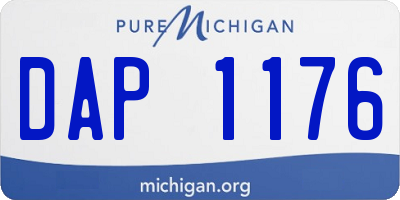 MI license plate DAP1176