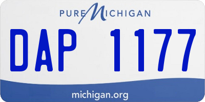 MI license plate DAP1177