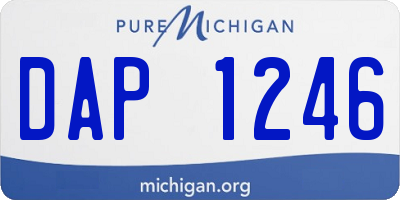MI license plate DAP1246