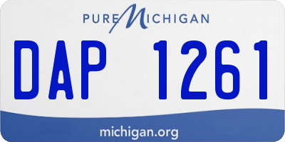 MI license plate DAP1261