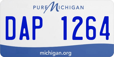 MI license plate DAP1264