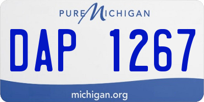 MI license plate DAP1267