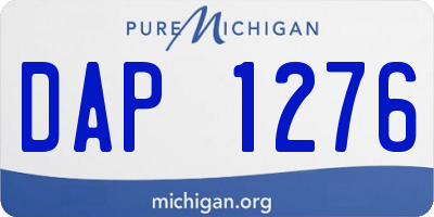 MI license plate DAP1276