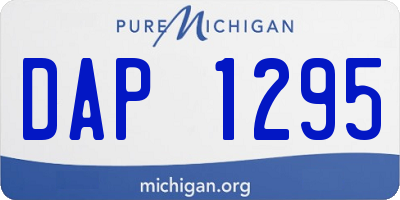MI license plate DAP1295