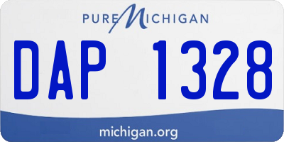MI license plate DAP1328