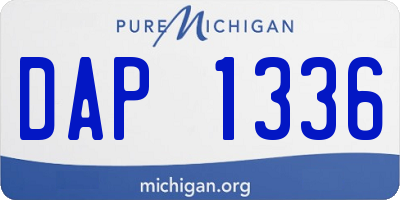 MI license plate DAP1336