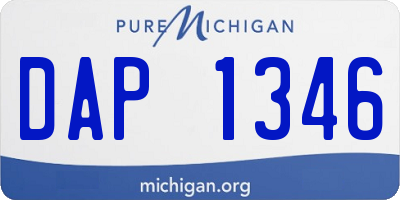 MI license plate DAP1346