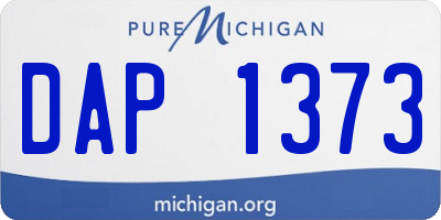 MI license plate DAP1373