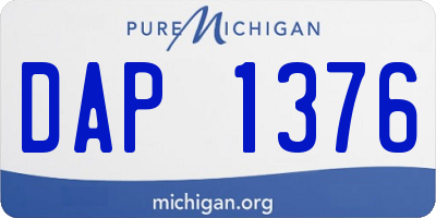 MI license plate DAP1376