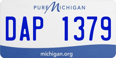 MI license plate DAP1379