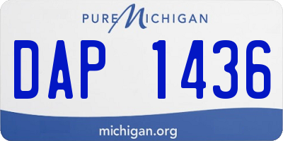 MI license plate DAP1436
