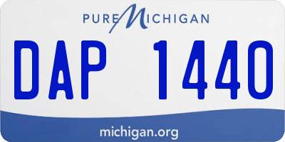 MI license plate DAP1440
