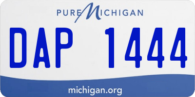 MI license plate DAP1444
