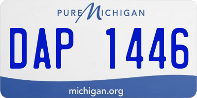 MI license plate DAP1446