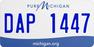 MI license plate DAP1447