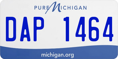 MI license plate DAP1464