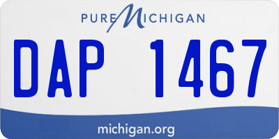 MI license plate DAP1467