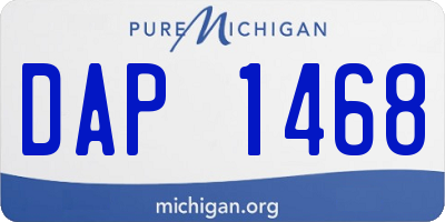 MI license plate DAP1468