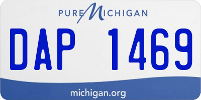 MI license plate DAP1469