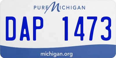MI license plate DAP1473