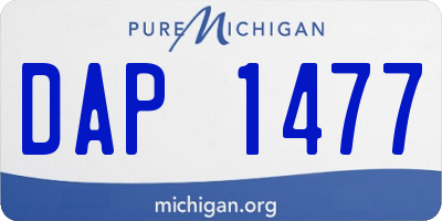 MI license plate DAP1477