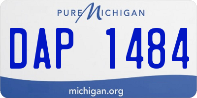 MI license plate DAP1484