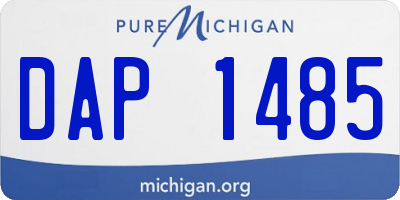 MI license plate DAP1485