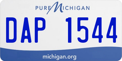 MI license plate DAP1544