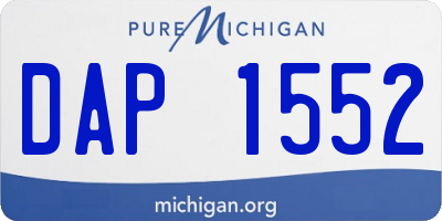 MI license plate DAP1552