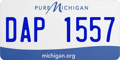 MI license plate DAP1557