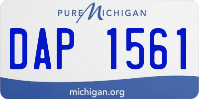 MI license plate DAP1561