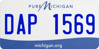 MI license plate DAP1569
