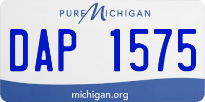 MI license plate DAP1575