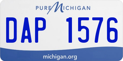 MI license plate DAP1576