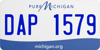 MI license plate DAP1579