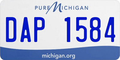 MI license plate DAP1584
