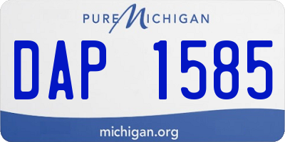 MI license plate DAP1585