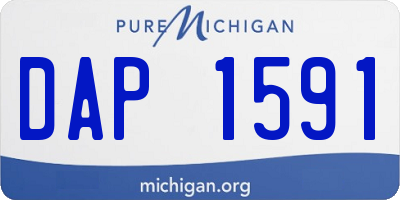 MI license plate DAP1591