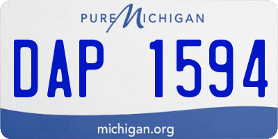 MI license plate DAP1594