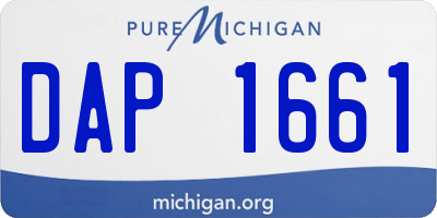 MI license plate DAP1661