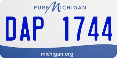 MI license plate DAP1744