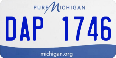 MI license plate DAP1746