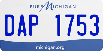 MI license plate DAP1753