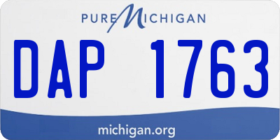 MI license plate DAP1763